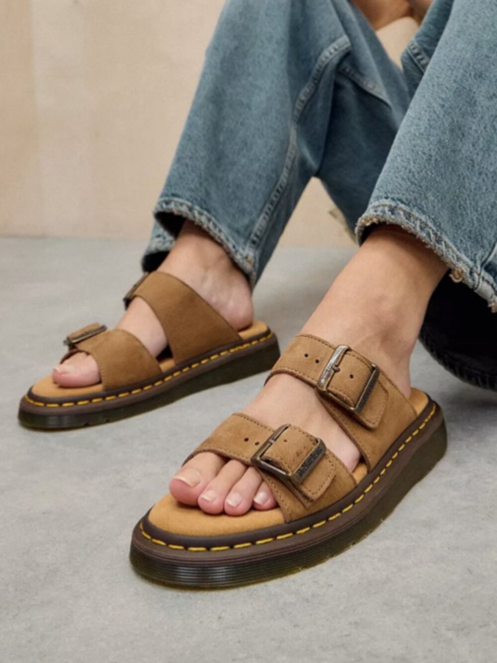 DR. MARTENS JOSEF BRONX SUEDE SLIDE SANDALS MSRP$175 Wellmade & Versatile - Picture 2 of 16